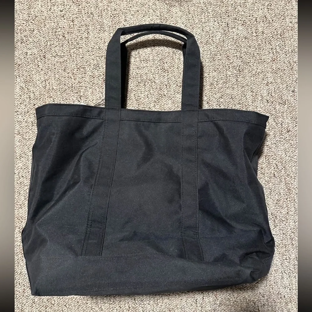 NWT Herschel Bamfield Canvas Black Tote Bag Large - Picture 5 of 6